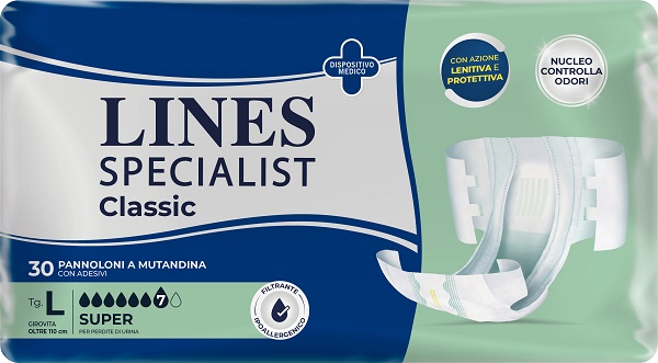 PANNOLONE A MUTANDA LINES SPECIALIST CLASSIC SUPER MG 30 PEZZI - Gruppofarmastore.it