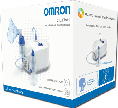 NEBULIZZATORE A PISTONE OMRON C102 TOTAL - Gruppofarmastore.it