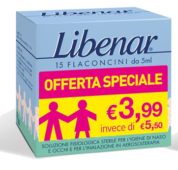 LIBENAR 15 FLACONCINI SOLUZIONE ISOTONICA 5 ML TAGLIO PREZZO - Gruppofarmastore.it