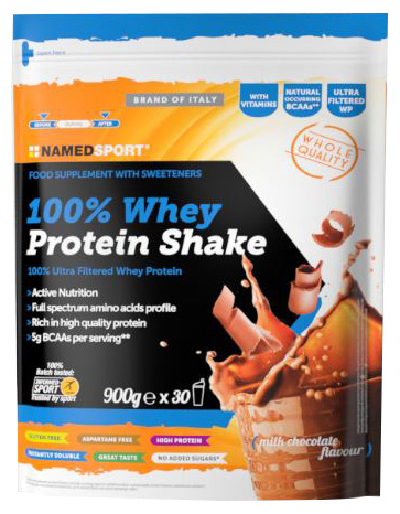 100% WHEY PROTEIN SHAKE MILK CHOCOLATE 900 G - Gruppofarmastore.it