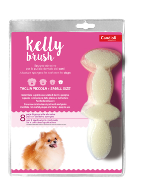 KELLY BRUSH SPUGNETTA ABRASIVA PER CANI DI TAGLIA PICCOLA 16 PEZZI - Gruppofarmastore.it