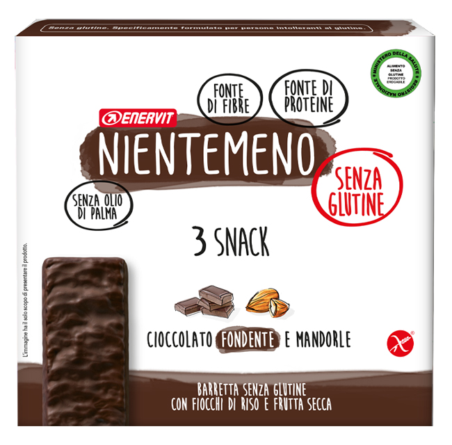 NIENTEMENO BAR FONDENTE MANDORLE 3 X 33 G - Gruppofarmastore.it