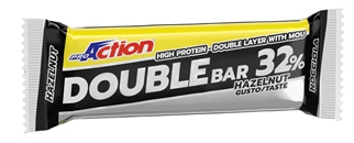 PROACTION DOUBLE BAR 32% NOCCIOLA CARAMELLO 60 G - Gruppofarmastore.it