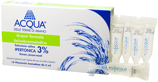 ACQUA DELLE TERME DI ABANO SOLUZIONE IPERTONICA 3% PER LAVAGGIO NASALE - Gruppofarmastore.it