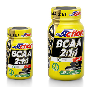 PROACTION BCAA GOLD 200 COMPRESSE 2 1 1 - Gruppofarmastore.it