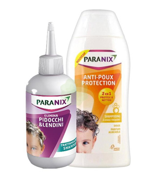 BIPACCO SHAMPOO PARANIX TRATTAMENTO PIDOCCHI 200 ML + SHAMPOO PROTECTION 200 ML + PETTINE - Gruppofarmastore.it