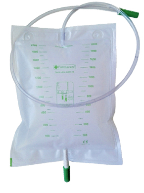 SACCA DA LETTO PER RACCOLTA URINA DA 2 LITRI CON SCARICO TUBO 130 CM 10 PEZZI - Gruppofarmastore.it