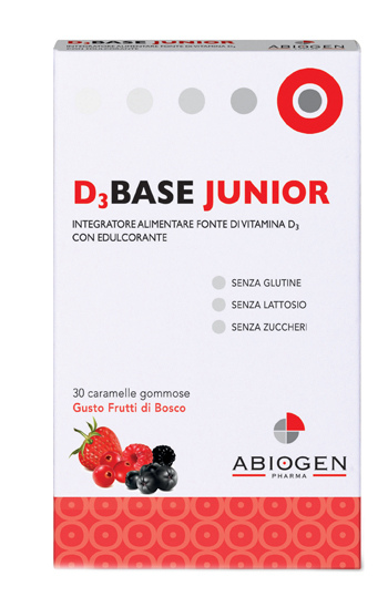 D3BASE JUNIOR 30 CARAMELLE GOMMOSE FRUTTI DI BOSCO - Gruppofarmastore.it