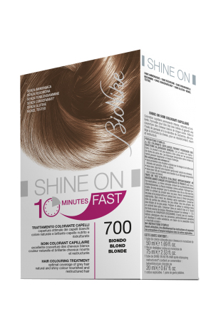 BIONIKE SHINE ON FAST TRATTAMENTO COLORANTE CAPELLI BIONDO 700 FLACONE 60 ML + TUBO 60 ML - Gruppofarmastore.it