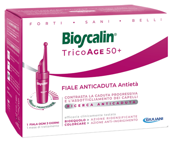 BIOSCALIN TRICOAGE 50+ 20 FIALE ANTICADUTA ANTIETA' DOPPIA TAGLIO PREZZO - Gruppofarmastore.it