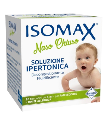 SOLUZIONE IPERTONICA ISOMAX NASO CHIUSO 20 FLACONCINI DA 5 ML - Gruppofarmastore.it