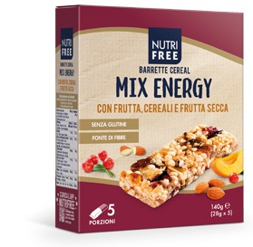NUTRIFREE BARRETTE CEREAL MIX ENERGY 28 G X 5 - Gruppofarmastore.it