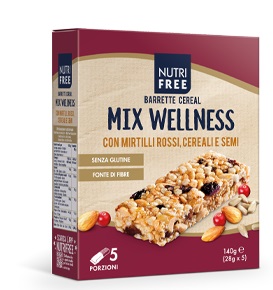 NUTRIFREE BARRETTE CEREAL MIX WELLNESS 28 G X 5 - Gruppofarmastore.it