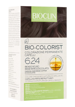 BIOCLIN BIO COLORIST 6,24 BIONDO SCURO BEIGE RAME - Gruppofarmastore.it