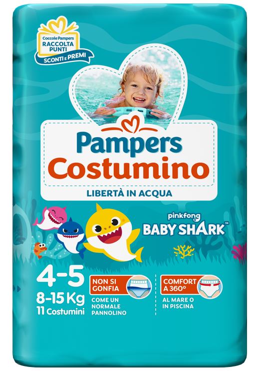PAMPERS COSTUMINO CP 11 TG4 TG 4 11 PEZZI - Gruppofarmastore.it