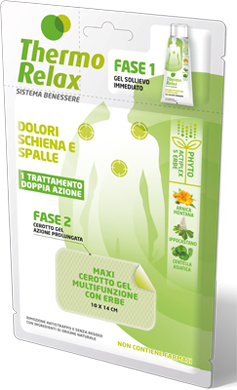THERMO RELAX FITO GEL DOLORI SCHIENA E SPALLE FASE 2 MAXI CEROTTO GEL MULTIFUNZIONALE CON ERBE 1 PEZZO - Gruppofarmastore.it