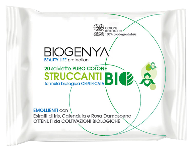 BIOGENYA BEAUTY LIFE PROTECTION 20 SALVIETTE IN PURO COTONE STRUCCANTI BIO - Gruppofarmastore.it