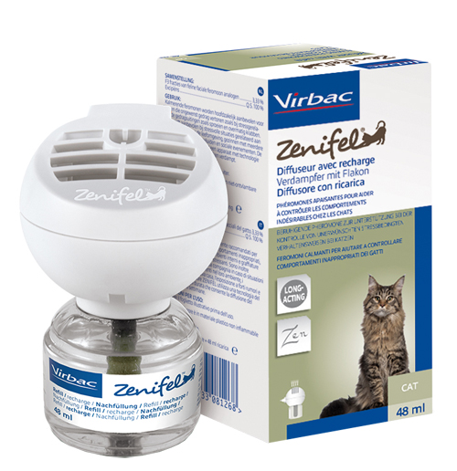 ZENIFEL DIFFUSORE FEROMONI CALMANTI GATTO CON RICARICA 48 ML - Gruppofarmastore.it