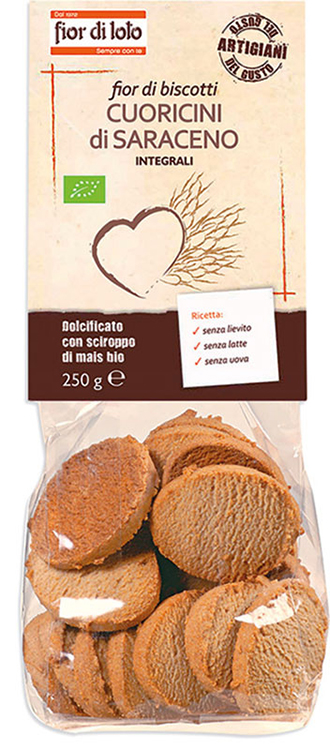FIOR DI LOTO CUORICINI DI GRANO SARACENO INTEGRALE 250 G - Gruppofarmastore.it