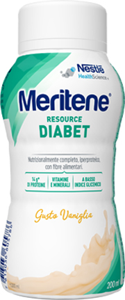 MERITENE RESOURCE DIABET VANIGLIA ALIMENTO IPERPROTEICO 28 VITAMINE E MINERALI 200 ML - Gruppofarmastore.it