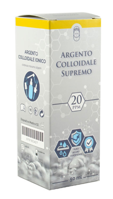 ARGENTO COLLOIDALE SUPREMO 20PPM CERTIFICATO SPRAY CON CONTAGOCCE + EROGATORE NASO + EROGATORE GOLA + EROGATORE PELLE - Gruppofarmastore.it