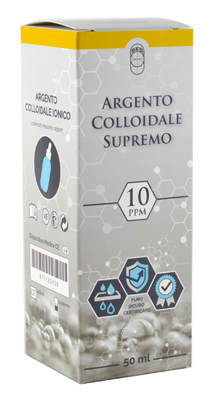 ARGENTO COLLOIDALE SUPREMO 10PPM CERTIFICATO CON CONTAGOCCE 50 ML - Gruppofarmastore.it