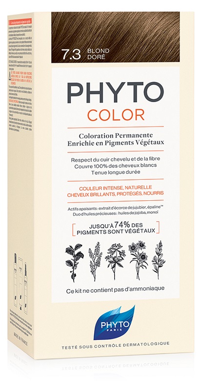 PHYTOCOLOR 7.3 BIONDO DORATO 1 LATTE + 1 CREMA + 1 MASCHERA + 1 PAIO DI GUANTI - Gruppofarmastore.it