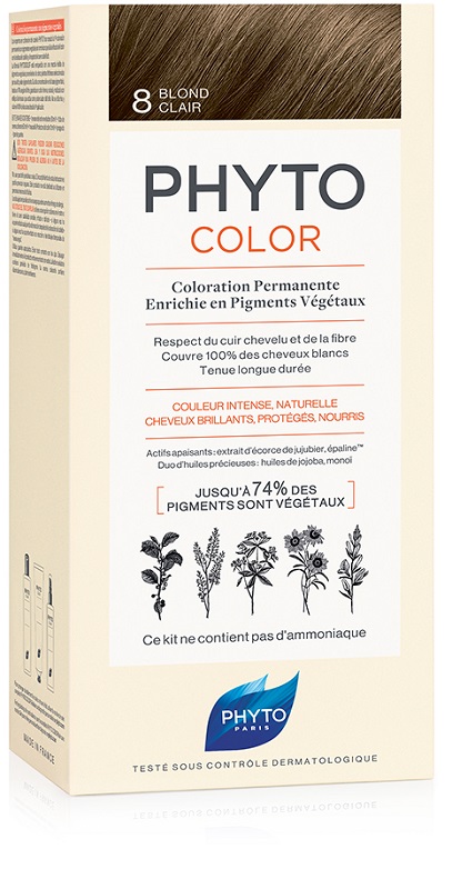 PHYTOCOLOR 8 BIONDO CHIARO 1 LATTE + 1 CREMA + 1 MASCHERA + 1 PAIO DI GUANTI - Gruppofarmastore.it