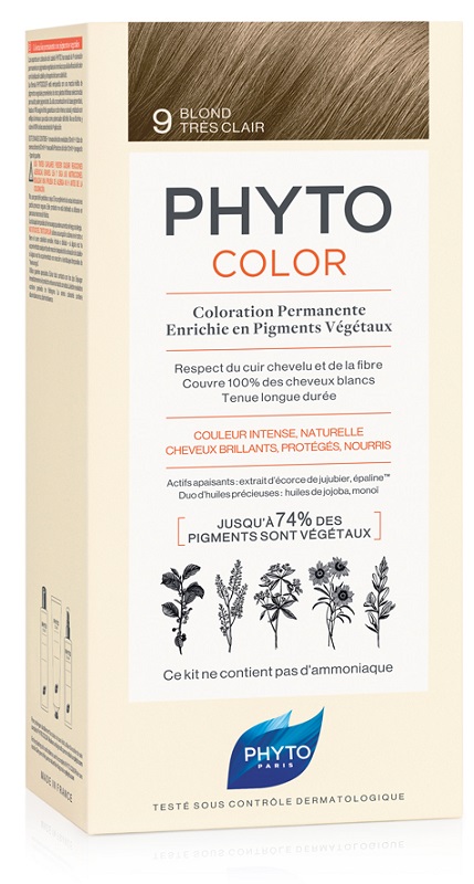 PHYTOCOLOR 9 BIONDO CHIARISS 1 LATTE + 1 CREMA + 1 MASCHERA + 1 PAIO DI GUANTI - Gruppofarmastore.it