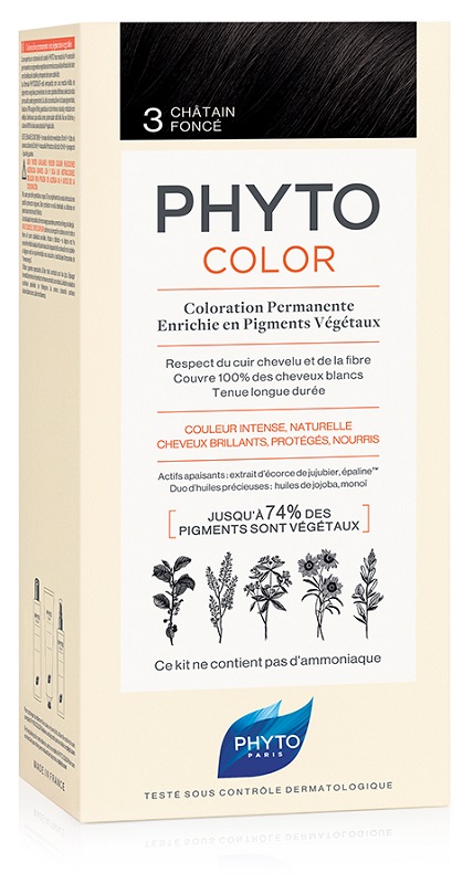 PHYTOCOLOR 3 CASTANO SCURO 1 LATTE + 1 CREMA + 1 MASCHERA + 1 PAIO DI GUANTI - Gruppofarmastore.it