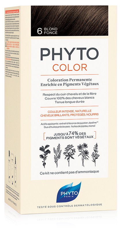 PHYTOCOLOR 6 BIONDO SCURO 1 LATTE+ 1 CREMA + 1 MASCHERA + 1 PAIO DI GUANTI - Gruppofarmastore.it
