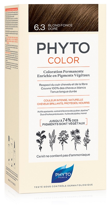 PHYTOCOLOR 6.3 BIONDO SCU DOR 1 LATTE + 1 CREMA + 1 MASCHERA + 1 PAIO DI GUANTI - Gruppofarmastore.it