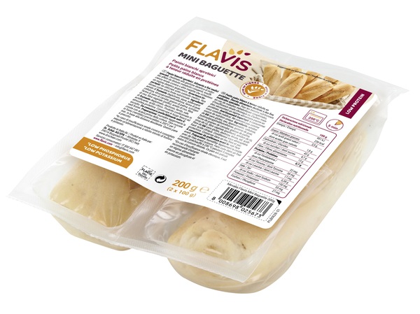 FLAVIS MINI BAGUETTE PANINI BIANCHI APROTEICI 2 PEZZI DA 100 G - Gruppofarmastore.it