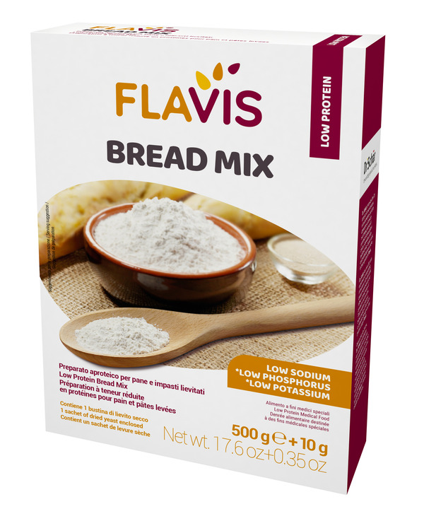 FLAVIS BREAD MIX PREPARATO PER PANE E IMPASTI LIEVITATI APROTEICI 500 G - Gruppofarmastore.it