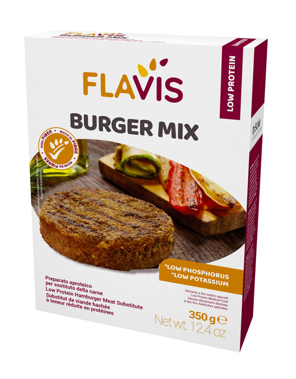 FLAVIS BURGER MIX PREPARATO APROTEICO PER SOSTITUTO DELLA CARNE 350 G - Gruppofarmastore.it