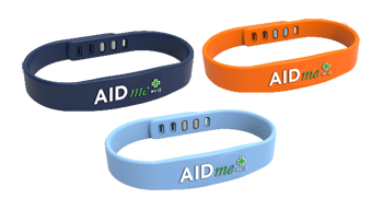 AIDME BRACCIALE SALVAVITA BLU CON SISTEMA NFC - Gruppofarmastore.it