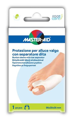 PROTEZIONE MASTER-AID FOOTCARE PER ALLUCE VALGO CON SEPARATORE DITA INTEGRATO 1 PEZZO D9 - Gruppofarmastore.it