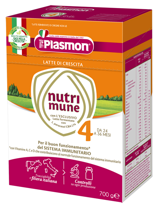 PLASMON NUTRIMUNE LATTE STAGE 4 POLVERE 700 G - Gruppofarmastore.it
