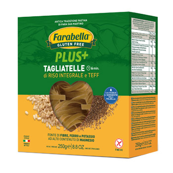 FARABELLA TAGLIATELLE RISO INTEGRALE E TEFF 250 G - Gruppofarmastore.it