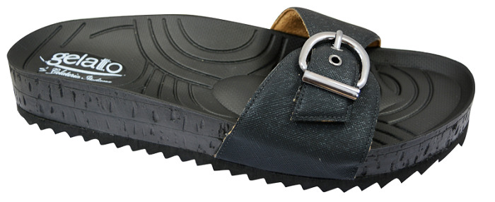 CIABATTA WOODSTOCK METALLIC BLACK 37/38 - Gruppofarmastore.it
