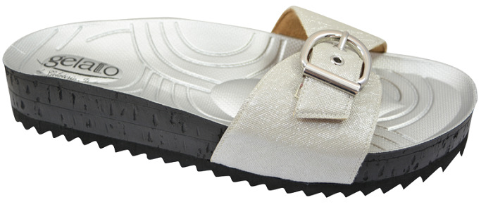 CIABATTA WOODSTOCK METALLIC SILVER 37/38 - Gruppofarmastore.it