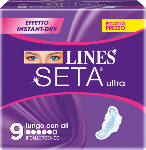 LINES SETA ULTRA ASSORBENTI LUNGHI 9 PEZZI - Gruppofarmastore.it