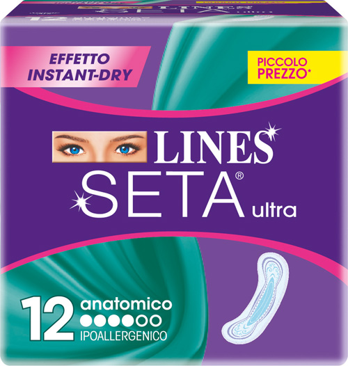 LINES SETA ULTRA ASSORBENTI ANATOMICI 12 PEZZI - Gruppofarmastore.it