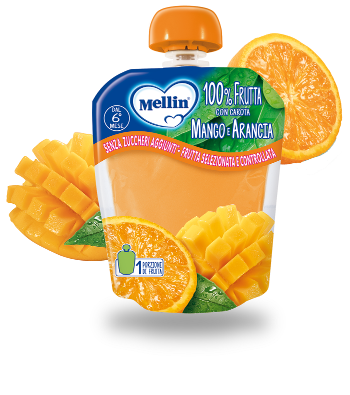 MELLIN POUCH ARANCIA MANGO 90 G - Gruppofarmastore.it