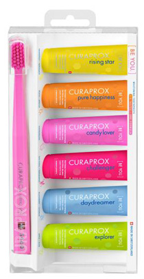 CURAPROX BE YOU MIXED SET 6 DENTIFRICI DA 10 ML + 1 SPAZZOLINO CS 5460 - Gruppofarmastore.it