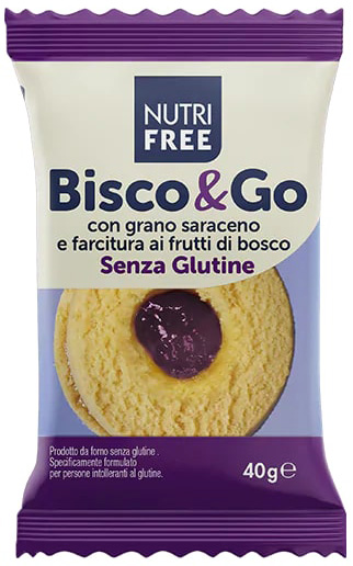 NUTRIFREE BISCO&GO CON GRANO SARACENO E FARCITURA AI FRUTTI DI BOSCO 40 G - Gruppofarmastore.it