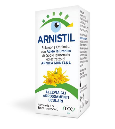 ARNISTIL SOLUZIONE OFTALMICA ACIDO IALURONICO 0,2% + ESTRATTO DI ARNICA MONTANA 0,1% FLACONE 8 ML - Gruppofarmastore.it