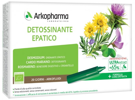 ARKOFLUIDI ULTRA SUONI DETOSSINANTE EPATICO 20 FIALE - Gruppofarmastore.it