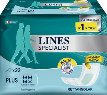 LINES SPECIALIST PANNOLONE RETTANGOLARE 22 PEZZI - Gruppofarmastore.it