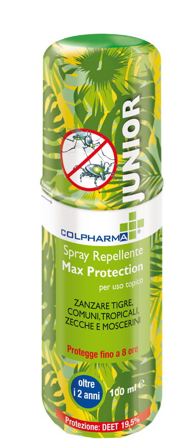 COLPHARMA SPRAY REPELLENTE MAX PROTECTIO JUNIOR DEET 19,50 100 ML - Gruppofarmastore.it